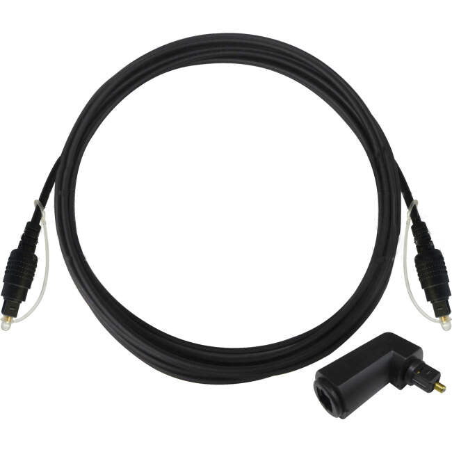 Matchmaster - Digital Optical Fibre Male to Male Lead Including Right Angle Adaptor 5 Metres