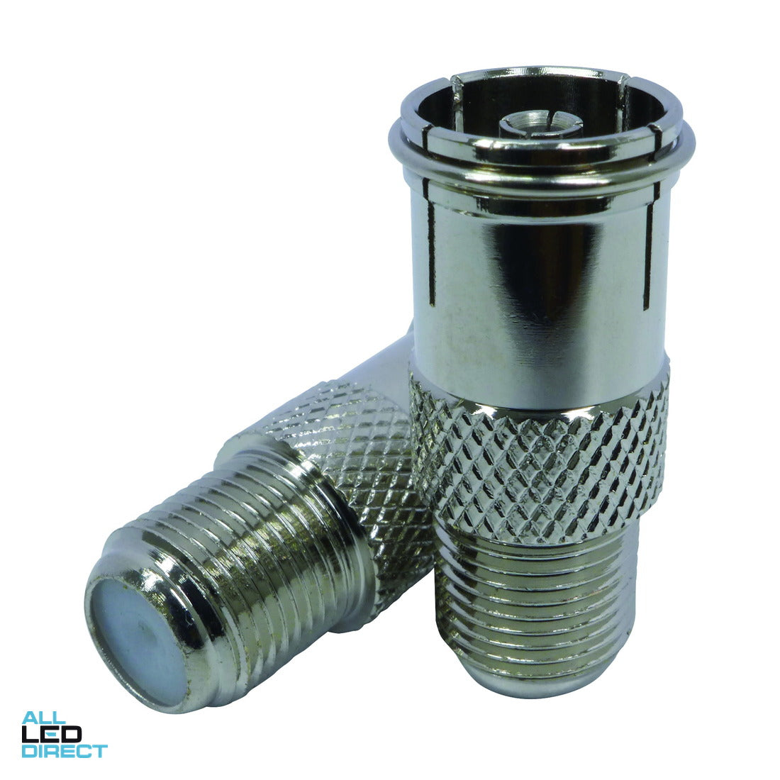 Matchmaster 8mm RG6 Connector Adaptor F Female To IEC PAL Female ALL LED Direct