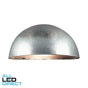 Energetic Nordlux SCORPIUS Half Sphere Galvanised Wall Light Silver (Less Lamp)