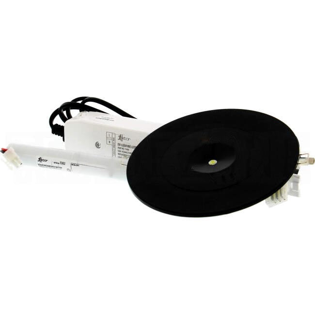 Ektor 2.7 Watt LEDFIRE LED Non Maintained Recessed Emergency Light Black