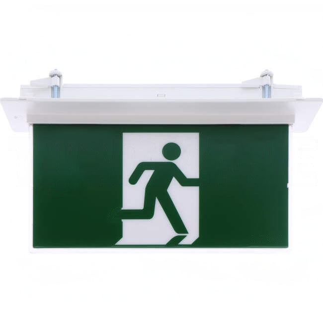 Ektor 2.5 Watt LED RAZOR CORE Slimblade Recessed Emergency Running Man Exit Sign