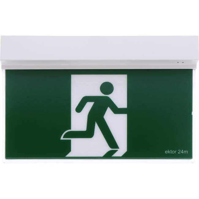 Ektor 2.5 Watt LED RAZOR CORE Slimblade Recessed Emergency Running Man Exit Sign