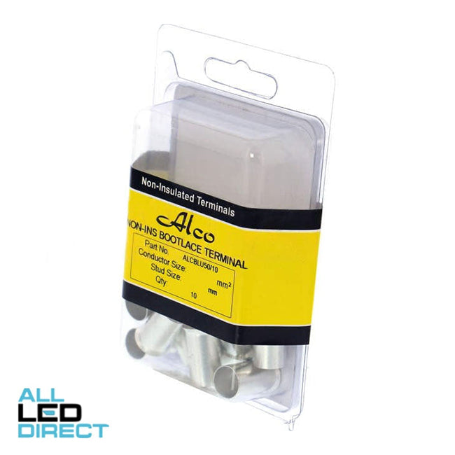 Wattmaster 50mm Non Insulated Bootlace Terminal Pack of 10