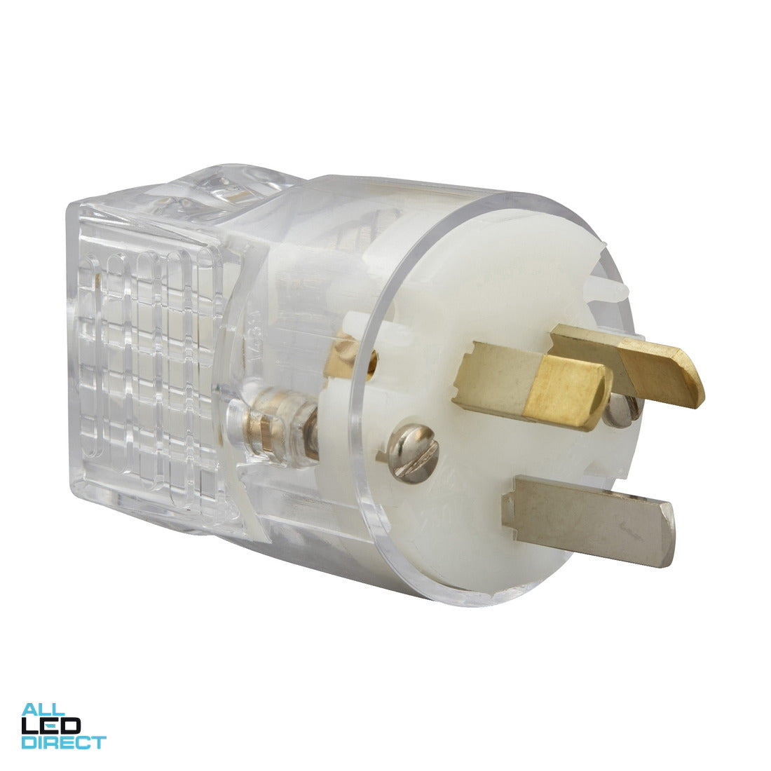 Clipsal 10 Amp 3 Pin 250 Volts Quick Connect Plug With Insulated Active Neutral Pins Suitable For 1mm Cable Transparent ALL LED Direct
