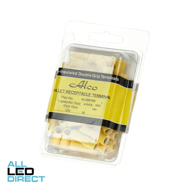 Wattmaster 4.0mm To 6.0mm Female Bullet Terminal Yellow Pack of 50