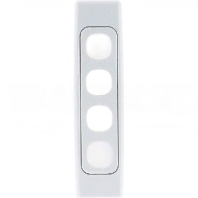 Clipsal 4 Gang 2000 SERIES Internal Architrave Switch Cover Plate White