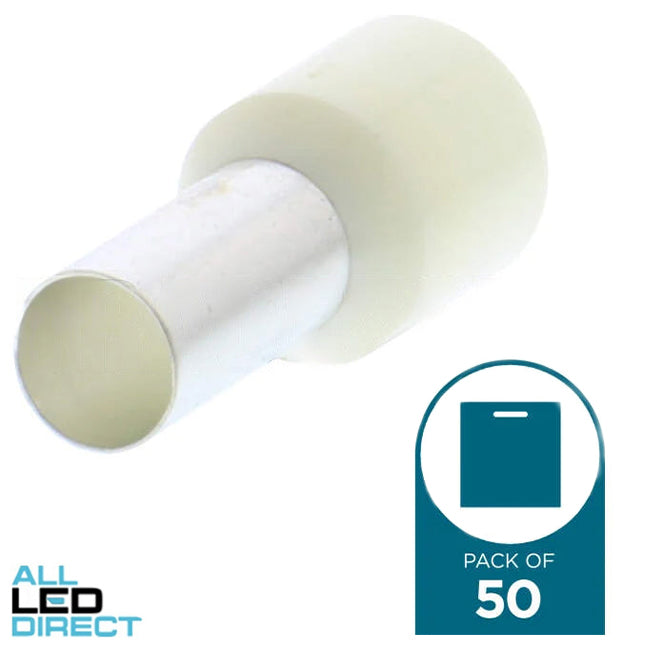 Wattmaster 16.0mm Bootlace Pin Terminal Ivory Pack of 50