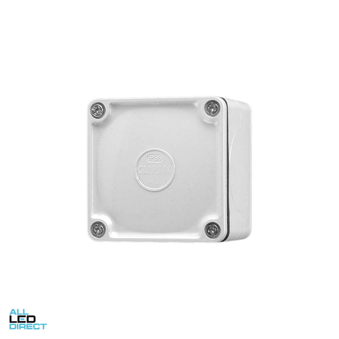 Clipsal 77mm W x 77mm H x 54mm D Square Adaptable Box With Opaque Lid