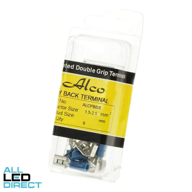 Wattmaster 1.5-2.5mm Insulated Piggy Back Terminal Black Pack of 8