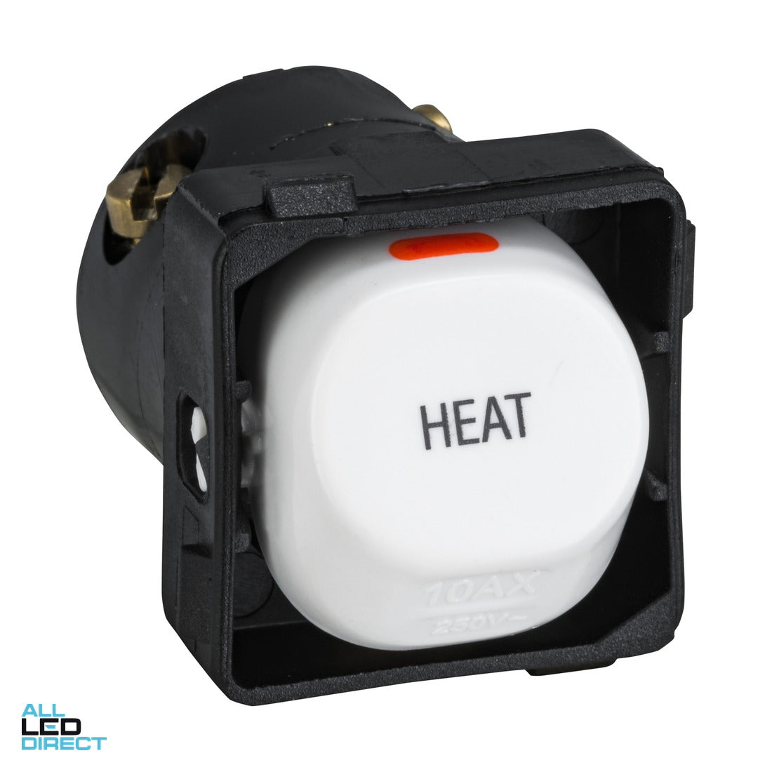 Clipsal 10 Amp 30 SERIES 2 Way Rocker Switch Mech White Engraved With 'HEAT' ALL LED Direct