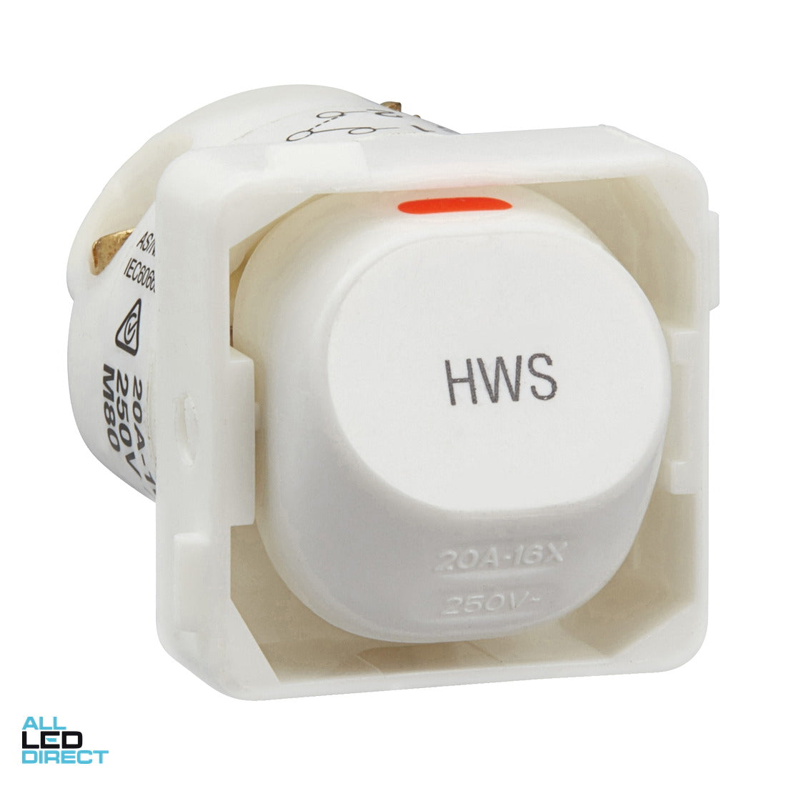 Clipsal 20 Amp 30 SERIES 2 Way Universal Rocker Switch Mech 16AX Marked 'HWS' White ALL LED Direct