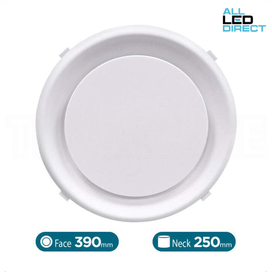 Powerwave Air 250mm Insulated Cone Ceiling Diffuser White