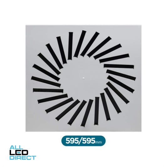 Powerwave Air 595mm x 595mm Adjustable 12 Blade Swirl Diffuser
