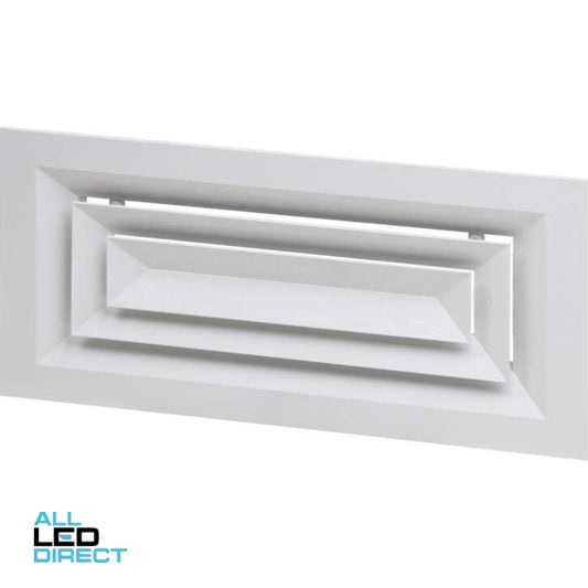 Powerwave Air 595mm x 295mm Lay-in 4 Way Supply Air Diffuser with Safety Chain