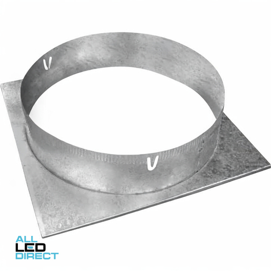 Powerwave Air 450mm x 450mm x 250mm Metal Neck Adaptor to Suit 1/2 Tile 4 Way Lay In