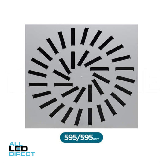 Powerwave Air 595mm x 595mm Adjustable 36 Blade Swirl Diffuser
