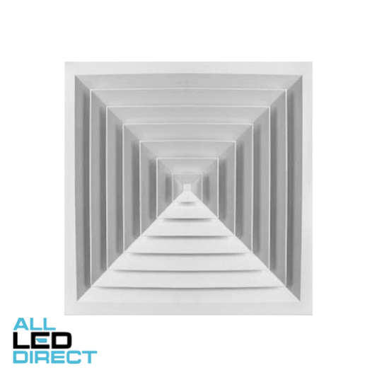 Powerwave Air 595mm x 595mm Lay-in 4 Way Supply Air Diffuser with Safety Chain