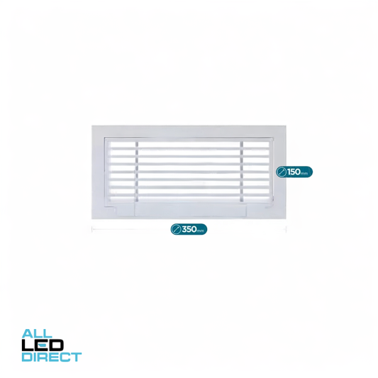 Powerwave Air 350mm x 150mm Bar Grille with Removable Core