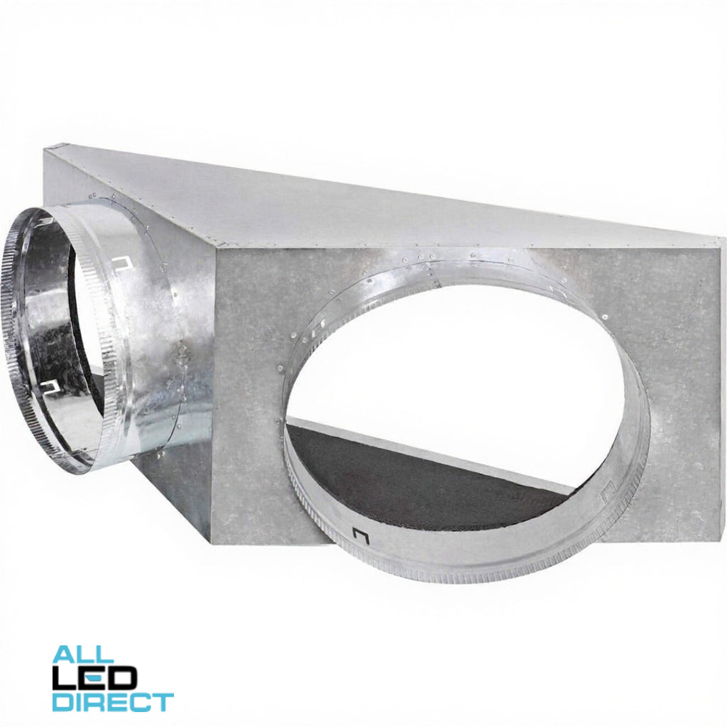 Powerwave Air 900mm x 350mm Supply Air V-Box Plenum with 2 x 400mm Spigot Suitable for Mitsubishi Models FDUA100/125