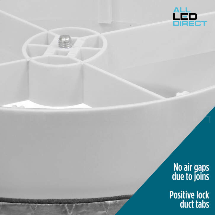 Powerwave Air 250mm Insulated Cone Ceiling Diffuser White