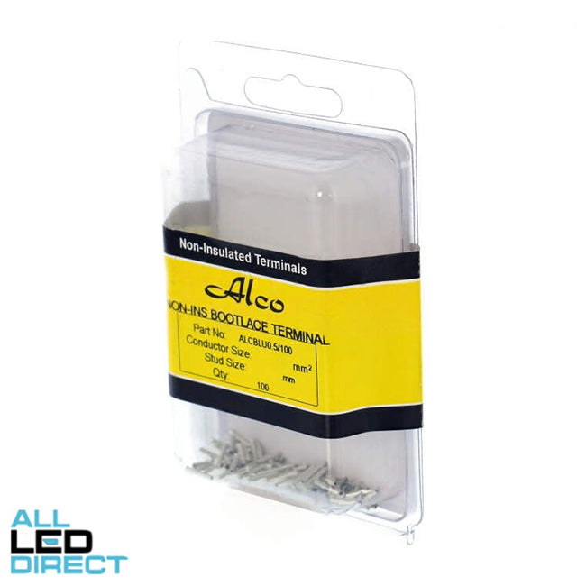 Wattmaster 0.5mm Non Insulated Bootlace Terminal Pack of 100