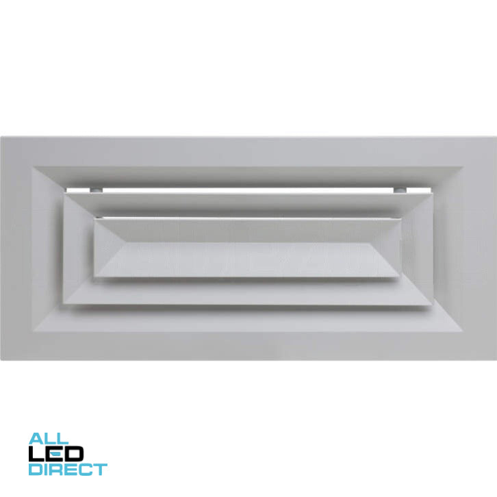 Powerwave Air 595mm x 295mm Lay-in 4 Way Supply Air Diffuser with Safety Chain