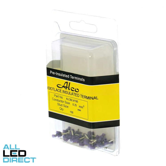 Wattmaster 0.25mm Bootlace Terminal Violet Pack of 100