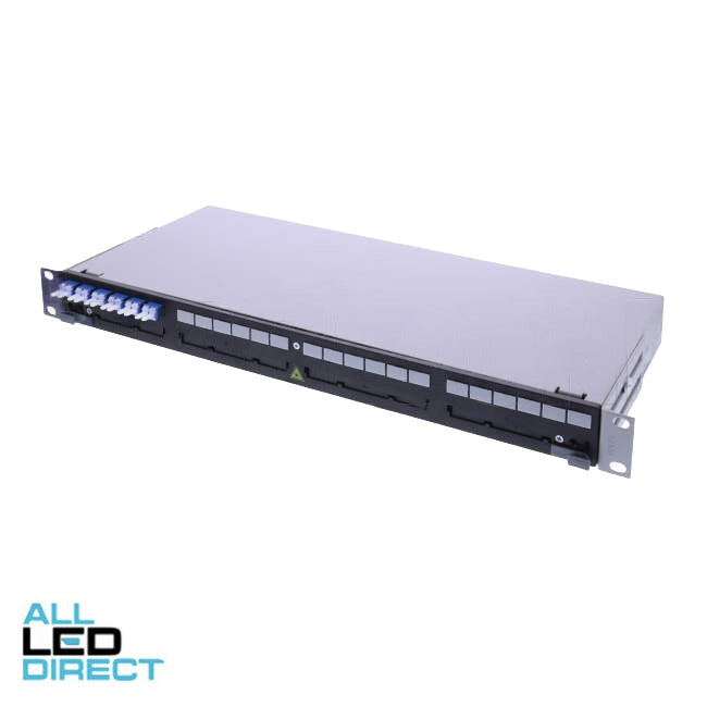 Reichle & De-Massari 12 Core LC SM Loaded Fixed Enclosure Black face panel