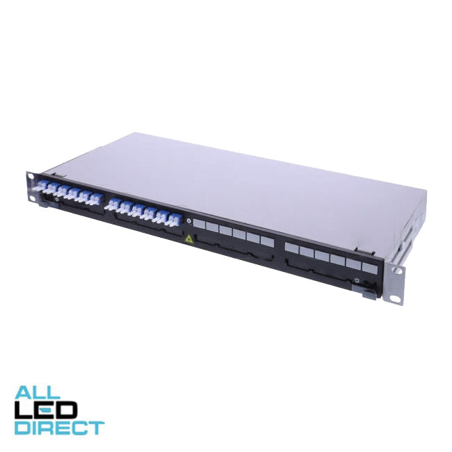 Reichle & De-Massari 24 Core LC SM Loaded Fixed Enclosure Black face panel