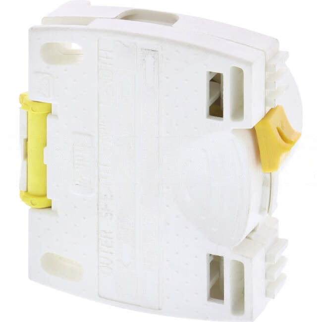 HPM 10 Amp Quick Connect 3 Pin Single Plug Base White Yellow