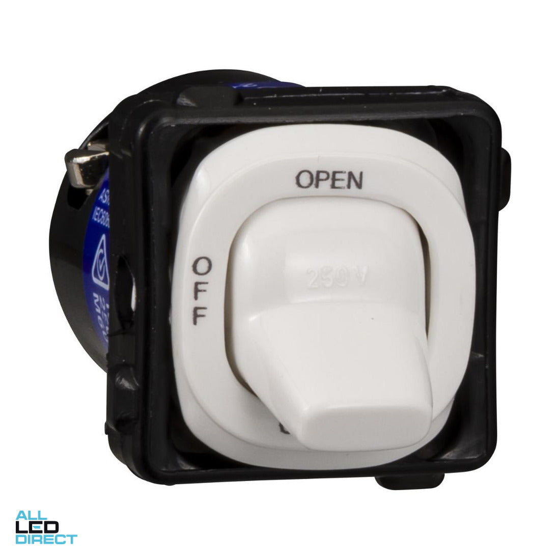 Clipsal 10 Amp 30 SERIES 3 Position Toggle Switch Mech White Engraved With 'OPEN/OFF/CLOSED'