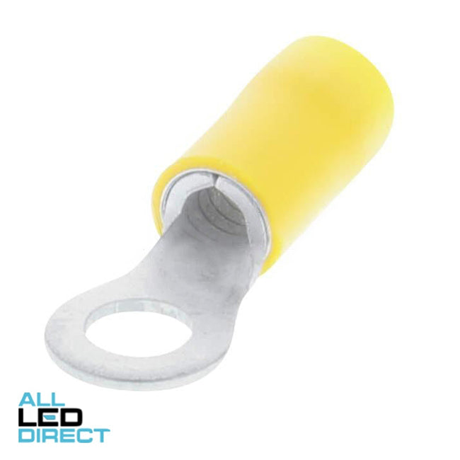 Wattmaster Stud Ring Terminal Suitable For 5mm Yellow Pack Of 50