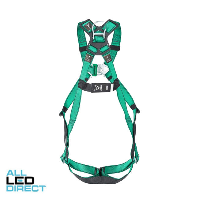 MSA V-FORM Safety Harness With Shoulder Loops & Front Quick Connect Buckle Medium
