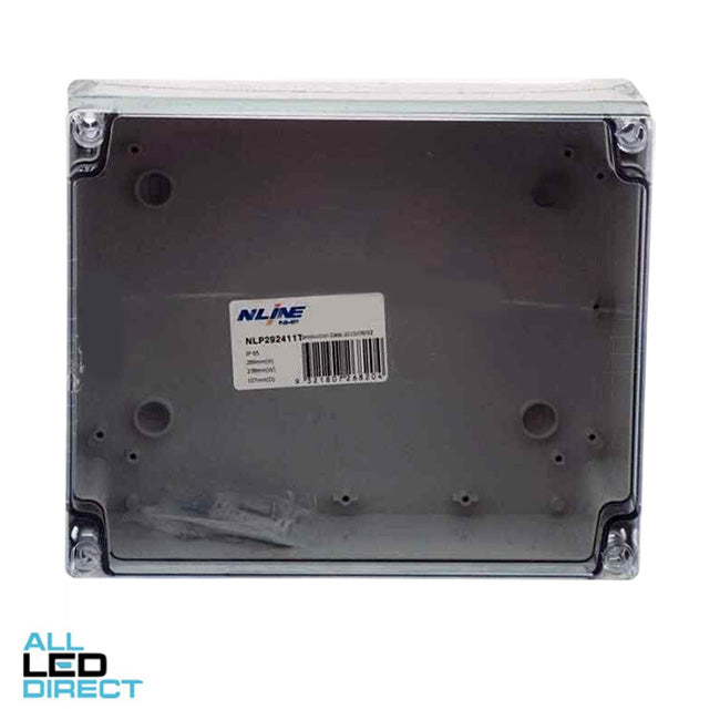 NHP N-Line 239mm W x 289mm H x 107mm D Rectangle Adaptable Box With Clear Lid