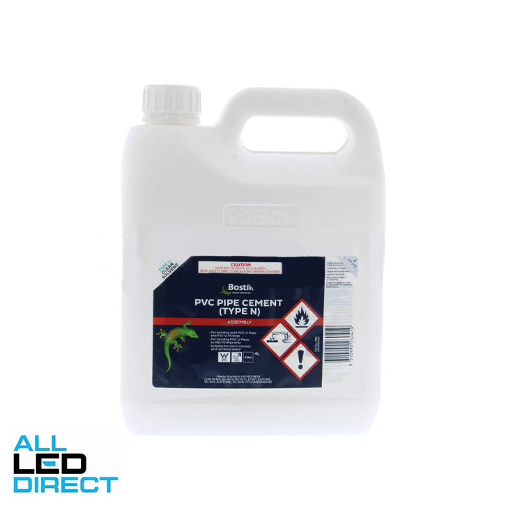 Bostik PVC Pipe Cement Type N Clear 4L