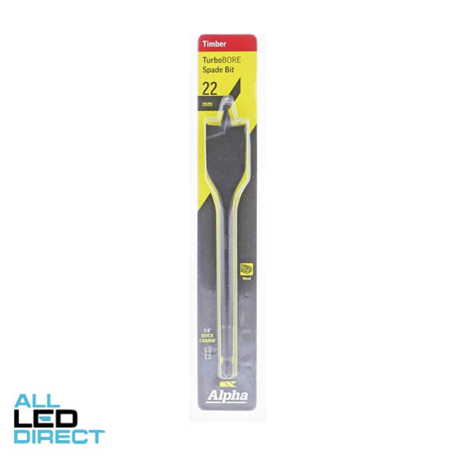 Sheffield 22mm Alpha Spade Bit - TurboBORE