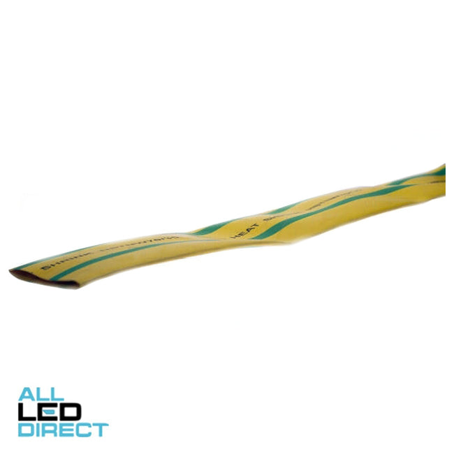 Wattmaster 70mm Shrinks To 35mm Thin Wall Heatshrink 1.2 Metre Green & Yellow