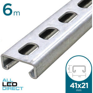 Impres 41 X 21X 2.5mm Channel Slotted 6 Metre Hot Dip Galvanised