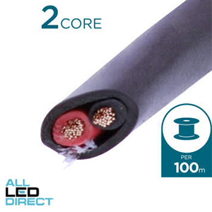 ADigitaLife 8mm 16WG Double Insulated Speaker Cable Black 100 Metre Drum