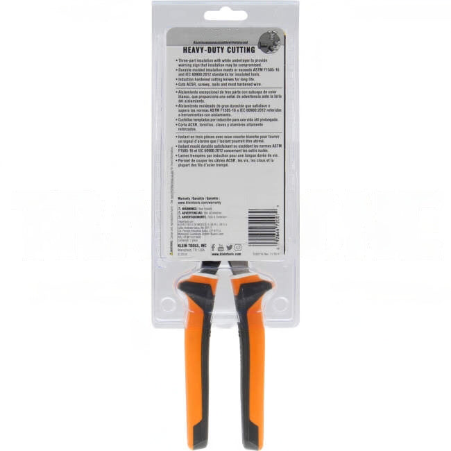 Klein Tools 8 Inch Insulated Diagonal Cutters 1000V