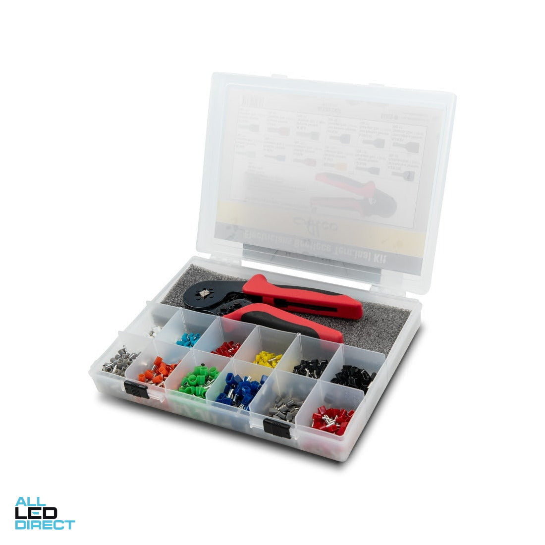 Wattmaster 891 Piece Bootlace Terminals Kit Including 1 x Crimper 0.25-6mm ALL LED Direct