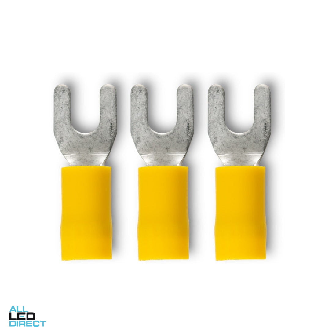 Wattmaster 4.0-6.0mm Fork Terminal Yellow Pack of 50 ALL LED Direct