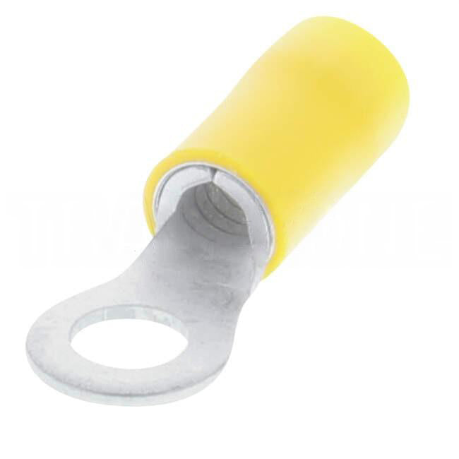 Wattmaster Stud Ring Terminal Suitable For 6mm Yellow Pack Of 50