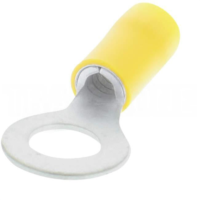 Wattmaster Stud Ring Terminal Suitable For 8mm Yellow Pack Of 50