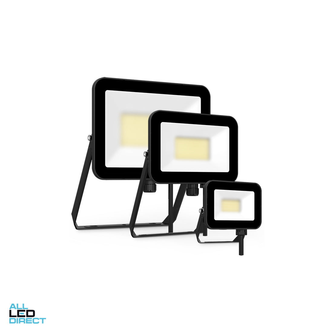 Atom 30 W Slim Weatherproof IP65 LED Floodlight Black 3000/4000/5000 K 3075lms ALL LED Direct
