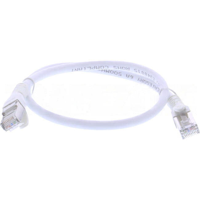 Serveredge 0.5 Metre RJ45 CAT6A Thin Patch Lead White