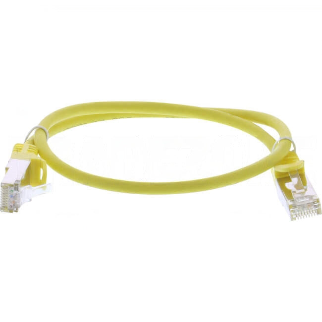 Serveredge 0.5 Metre RJ45 CAT6A S/FTP Thin Patch Lead Yellow