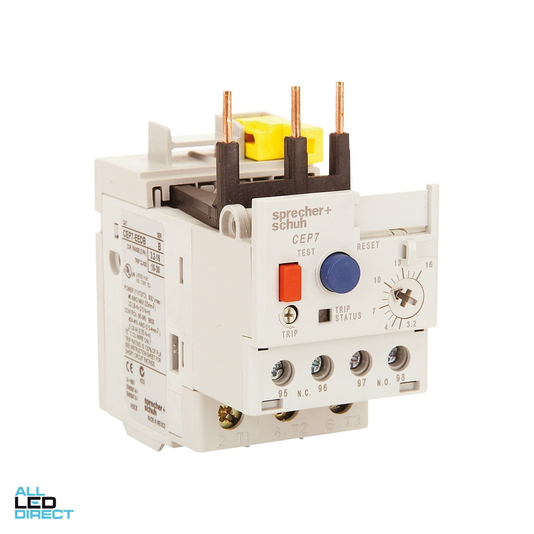 NHP 1 Amp to 5 Amp Electronic Overload Relay With Auto and Manual Reset ALL LED Direct