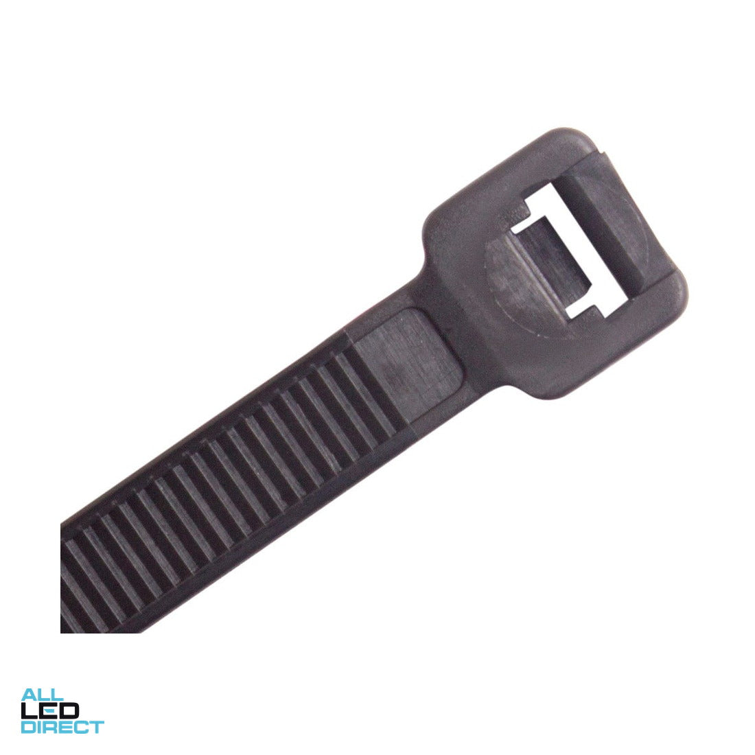Cabac 370mm x 7.6mm Heavy Duty Plastic Cable Ties Black Pack of 100 ALL LED Direct
