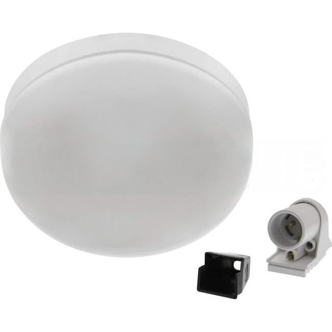 Dux Lighting 220mm Oyster Light Less Lamp White BC Lamp Holder